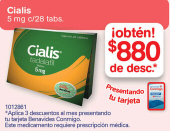 Cialis 5mg c/28 tabs.