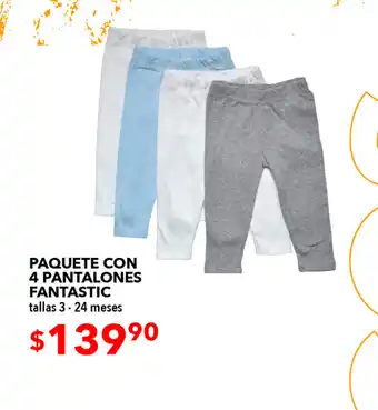 Woolworth Paquete Con 4 Pantalones Fantastic tallas 3 - 24 meses oferta