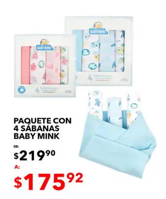 Paquete Con 4 Sabanas baby Mink