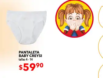 Woolworth Pantaleta Baby Creysi tallas 4 - 14 oferta