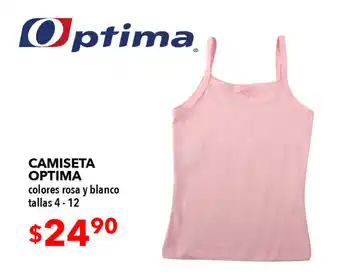 Woolworth Camiseta Optima colores rosa y blanco tallas 4 - 12 oferta