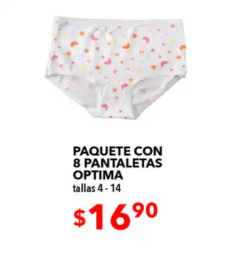 Woolworth Paquete Con 8 Pantaletas Optima tallas 4 - 14 oferta