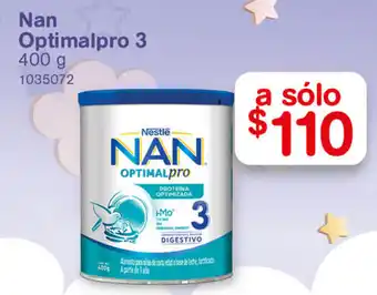 Farmacias Benavides Nan Optimalpro 3 400g oferta