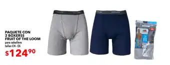 Paquete Con 2 Boxerss Fruit of the Loom para caballero tallas CH - EX