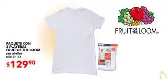 Woolworth Paquete Con 2 Playeras Fruit of the Loom para caballero tallas CH-EX oferta