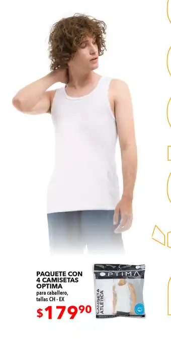 Woolworth Paquete Con 4 Camisetas Optima para caballero, tallas CH - EX oferta