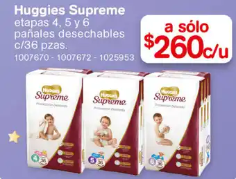 Farmacias Benavides Huggies Supreme 4, 5 y 6 c/36 pzas. oferta