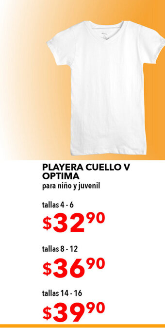 Woolworth Playera Cuello V Optima para niño y juvenil tallas 4 - 6 oferta