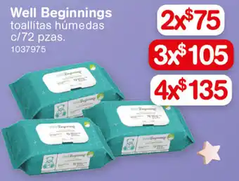 Farmacias Benavides Well Beginnings c/72 pzas. x3 oferta