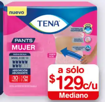 Farmacias Benavides Tena Pants Mediano c/8 y 10 pzas. oferta