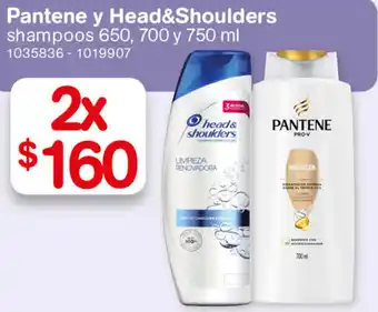 Farmacias Benavides Pantene y Head&Shoulders Shampoos 2x650,700 y 750ml oferta