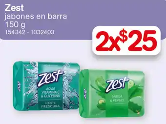 Farmacias Benavides Zest Jabones en Barra 2x150g oferta