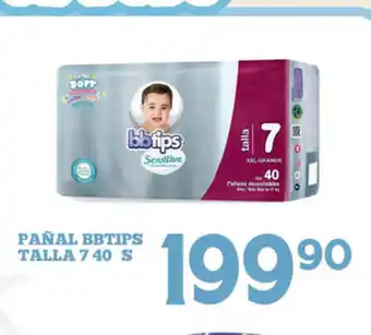 Pañal BBTips Talla 7 40 S