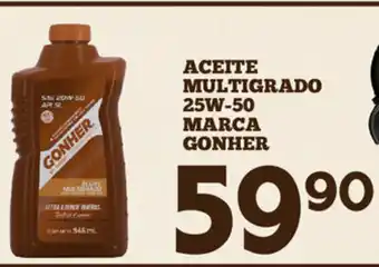 Aceite Multigrado 25W-50 marca Gonher