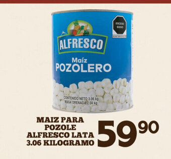 Alsuper Maiz para Pozole Alfresco Lata 3.06 Kilogramo oferta