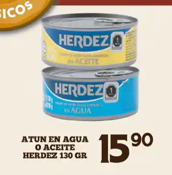 Alsuper Atun En Agua O Aceite Herdez 130gr oferta