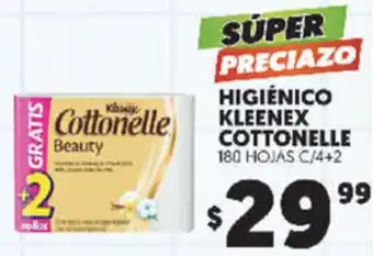 Merco Higiénico Kleenex Cottonelle 180 Hojas C/4+2 oferta
