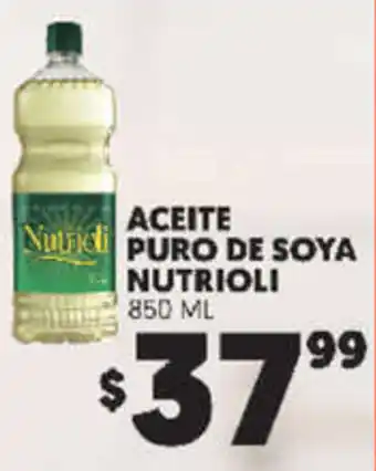 Aceite Puro de Soya Nutrioli 850g