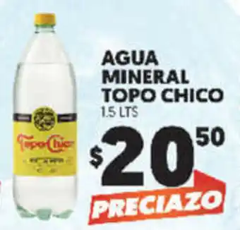 Merco Agua Mineral Topo Chico 1,5lts oferta