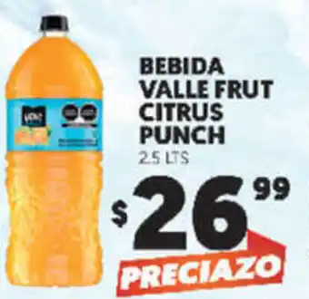 Merco Bebida Valle Fruit Citrus Punch 2,5lts oferta