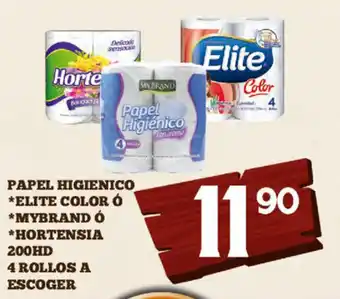 Alsuper Papel Higienico *elite Color *Mybrand *Hortensia 200HD 4 Rollos A Escoger oferta