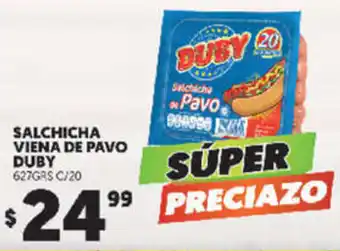 Salchicha Viena de Pavo Duby