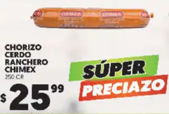 Merco Chorizo Cerdo Ranchero Chimex 250g oferta