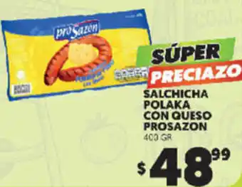 Merco Salsicha Polaka con Queso Prosazon 400g oferta