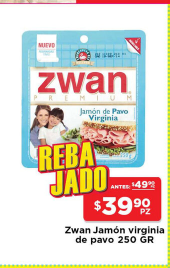 HEB Zwan Jamon Virginia de pavo 250 gr oferta