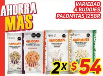 Variedad 4 Buddies Palomitas 2x125g