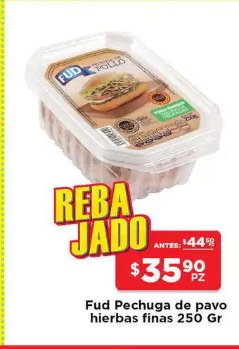 HEB Fud Pechuga de Pavo hierbas finas 250 gr oferta
