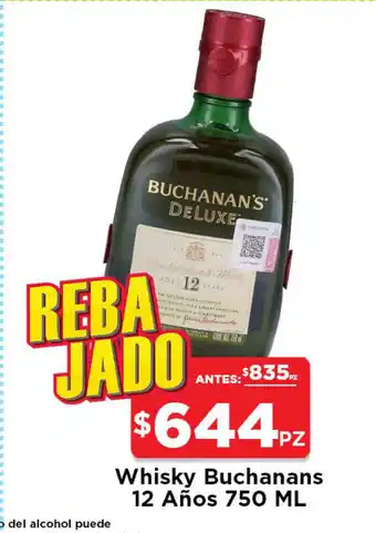 HEB Whisky Buchanans 12 Años 750 ML oferta