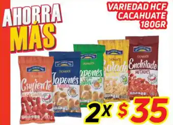 HEB Variedad HCF Cacahuate 2x180g oferta