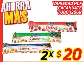 HEB Variedad HCF Cacahuate Tubo 2x120g oferta