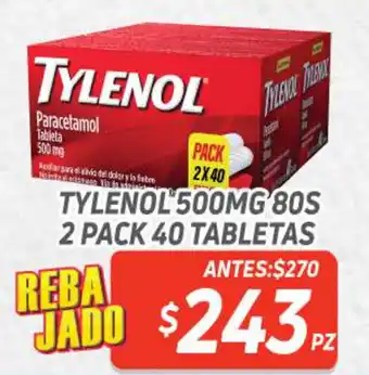 Tylenol 500mg 80s 2x40