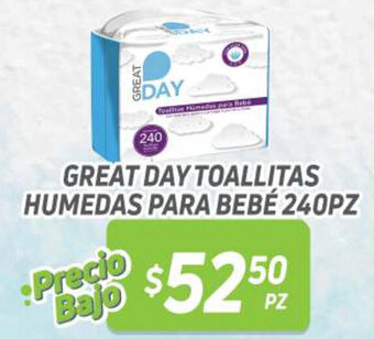 Great Day Toallitas Humedas para Bebé 240pz