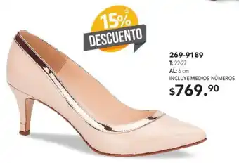 Andrea CALZADO DE MUJER 269-9189 6cm oferta