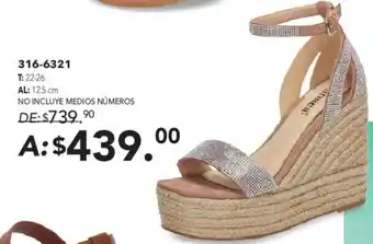 Andrea CALZADO DE MUJER 316-6321 12.5cm oferta