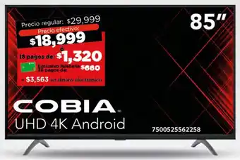 City Club COBIA UHD 4K Android 85" oferta