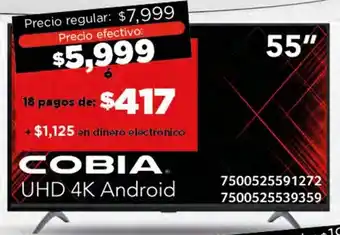 COBIA UHD 4K Android 55"