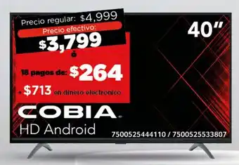 City Club COBIA HD Android TV 40" oferta
