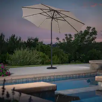 Costco Sunvilla sombrilla para exterior de 3m con luz LED oferta