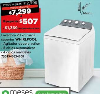 City Club WHIRLPOOL Lavadora 20 kg carga Superior oferta