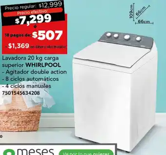 City Club WHIRLPOOL Lavadora 20 kg carga Superior oferta