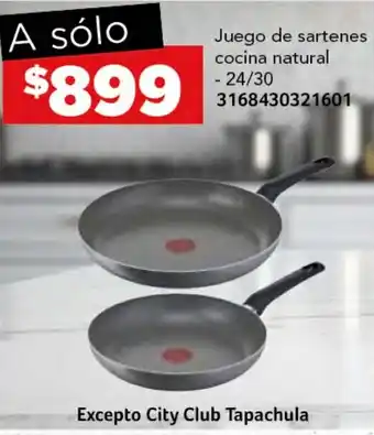 City Club Juego de sartenes cocina natural 24/30 oferta