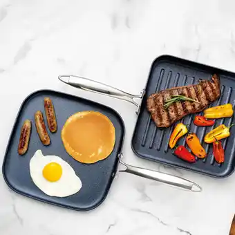 Costco Granitestone Diamond PRO, Parrilla y Plancha de Aluminio con Antiadherente Anodizado Duro oferta