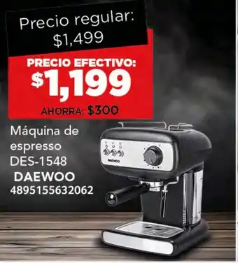 City Club DAEWOO Máquina de espresso DES-1548 oferta