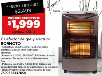 City Club BORNOTO Calefactor de gas y eléctrico oferta