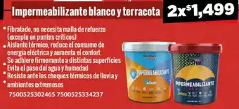 City Club Impermeabilizante blanco y terracota oferta
