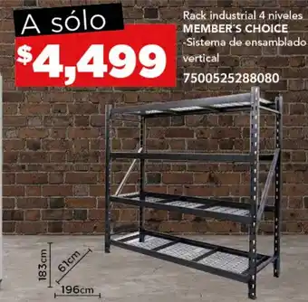 City Club MEMBER'S CHOICE Rack industrial 4 niveles oferta